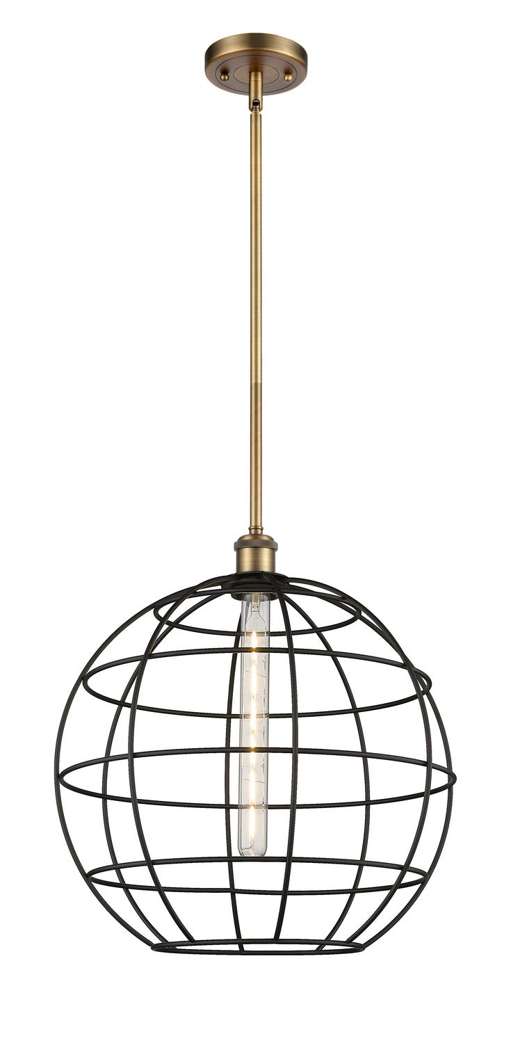 Innovations - 516-1S-BB-CE-16-BK - LED Pendant - Ballston - Brushed Brass