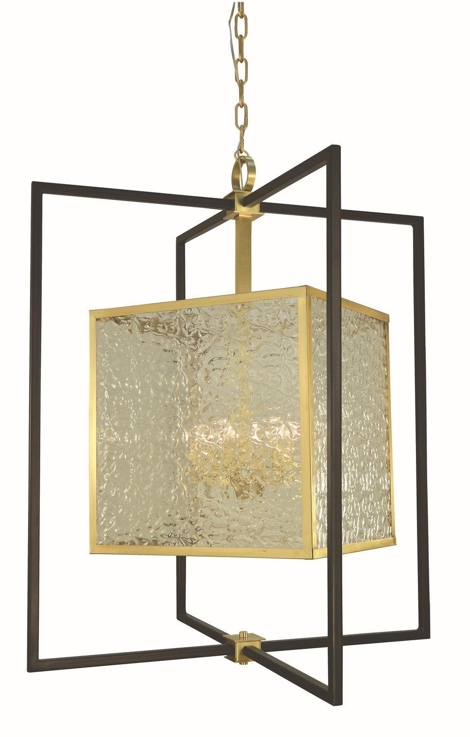 Framburg - 5778 BR/MBLACK - Six Light Foyer Chandelier - Avery - Brushed Brass/Matte Black