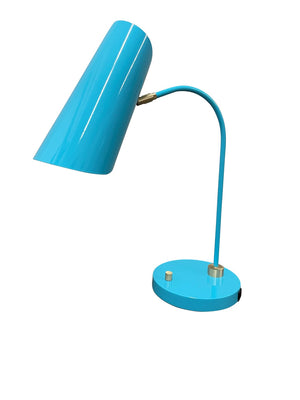 House of Troy - L350-AZSB - One Light Table Lamp - Logan - Azure/Satin Brass