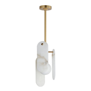 Studio M - SM24811WANAB - LED Pendant - Megalith - Stone - Natural Aged Brass