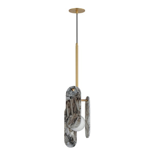 Studio M - SM24812ARYNAB - LED Pendant - Megalith - Stone - Natural Aged Brass