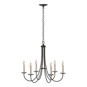 Hubbardton Forge - 101160-SKT-07 - Six Light Chandelier - Simple Lines - Dark Smoke