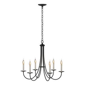 Hubbardton Forge - 101160-SKT-10 - Six Light Chandelier - Simple Lines - Black