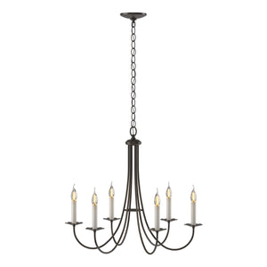 Hubbardton Forge - 101160-SKT-14 - Six Light Chandelier - Simple Lines - Oil Rubbed Bronze