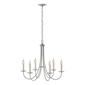 Hubbardton Forge - 101160-SKT-82 - Six Light Chandelier - Simple Lines - Vintage Platinum