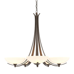 Hubbardton Forge - 101261-SKT-05-GG0123 - Five Light Chandelier - Aegis - Bronze