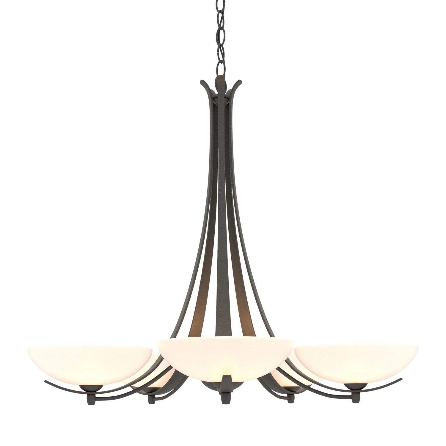 Hubbardton Forge - 101261-SKT-20-GG0123 - Five Light Chandelier - Aegis - Natural Iron