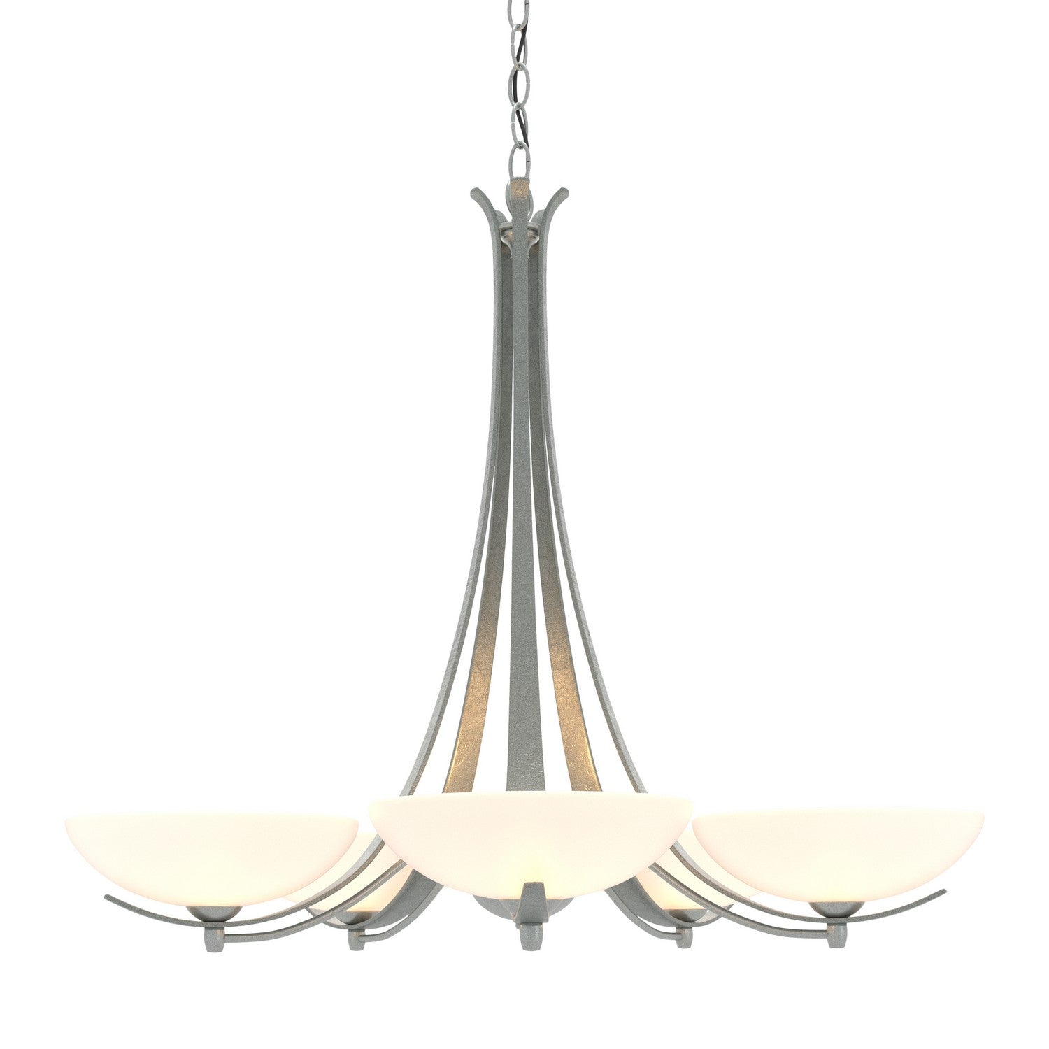 Hubbardton Forge - 101261-SKT-82-GG0123 - Five Light Chandelier - Aegis - Vintage Platinum