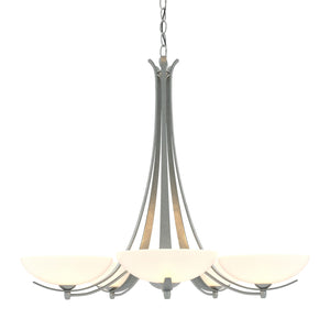 Hubbardton Forge - 101261-SKT-82-GG0123 - Five Light Chandelier - Aegis - Vintage Platinum