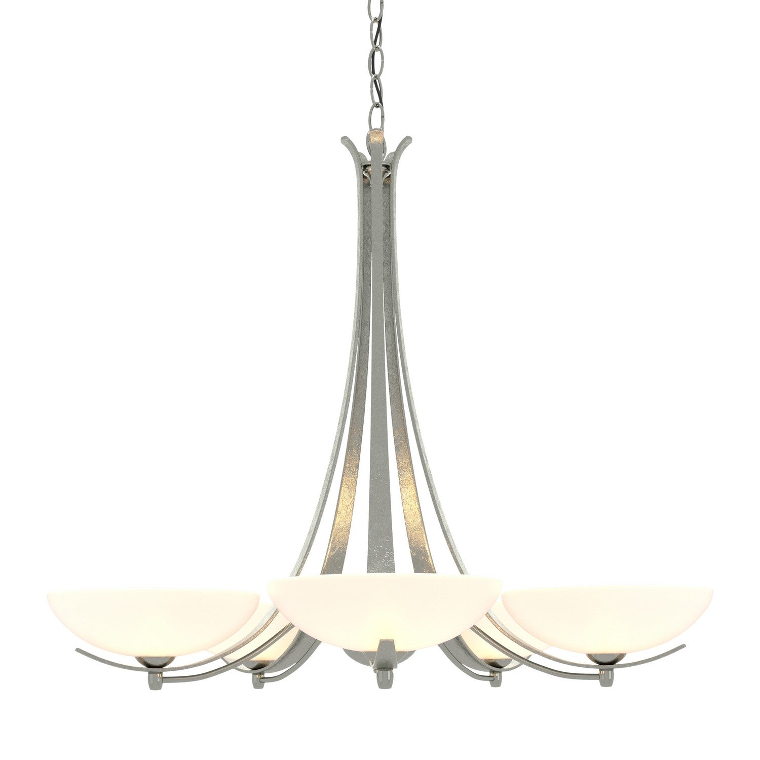 Hubbardton Forge - 101261-SKT-85-GG0123 - Five Light Chandelier - Aegis - Sterling