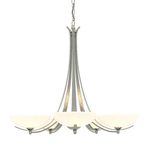 Hubbardton Forge - 101261-SKT-85-GG0123 - Five Light Chandelier - Aegis - Sterling