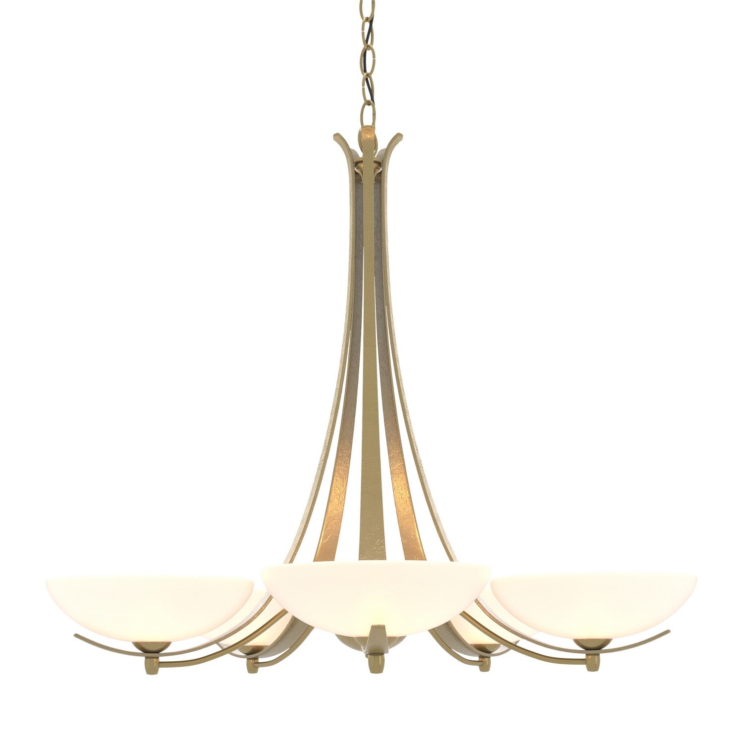 Hubbardton Forge - 101261-SKT-86-GG0123 - Five Light Chandelier - Aegis - Modern Brass