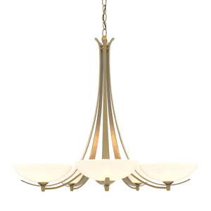 Hubbardton Forge - 101261-SKT-86-GG0123 - Five Light Chandelier - Aegis - Modern Brass