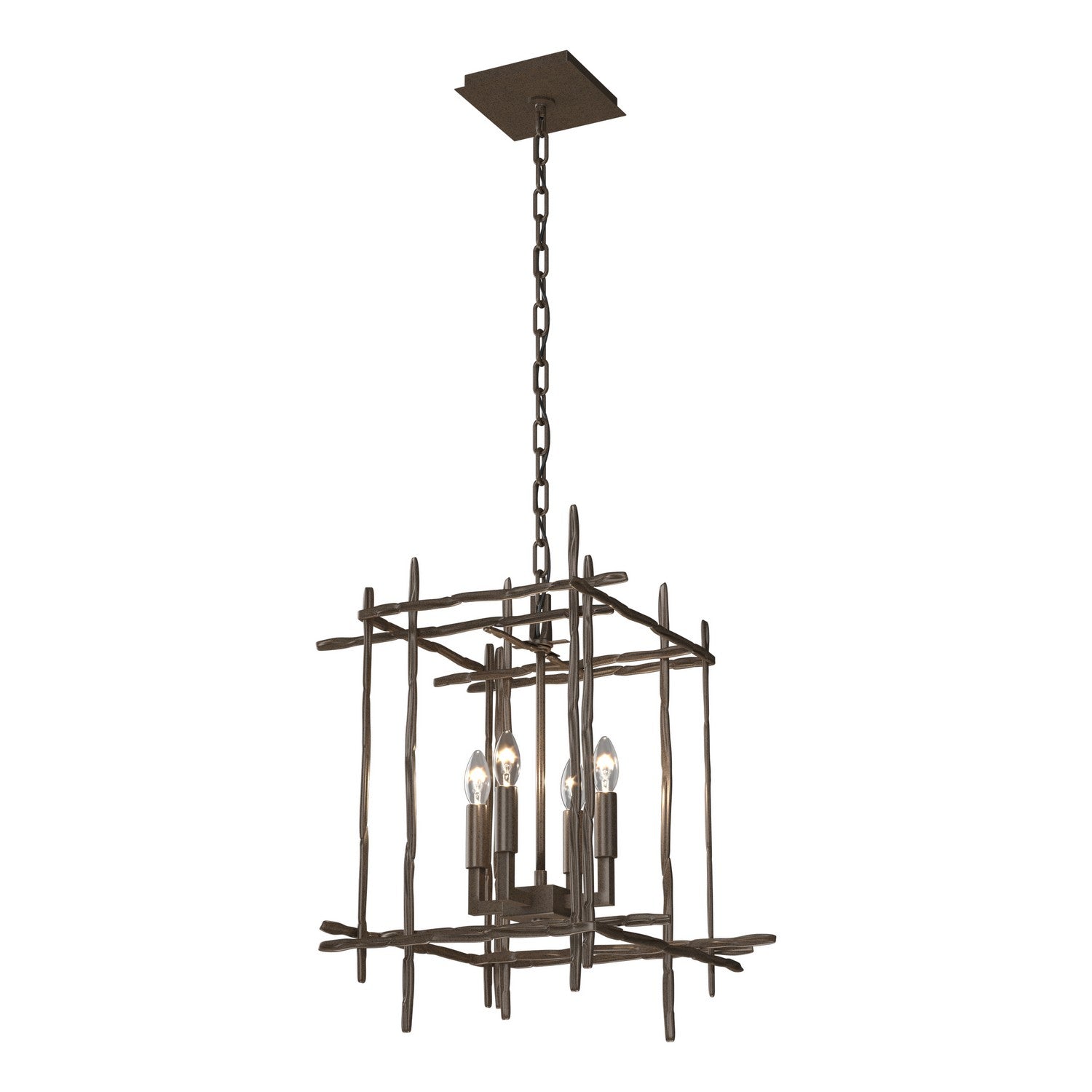 Hubbardton Forge - 101315-SKT-05 - Four Light Chandelier - Tura - Bronze