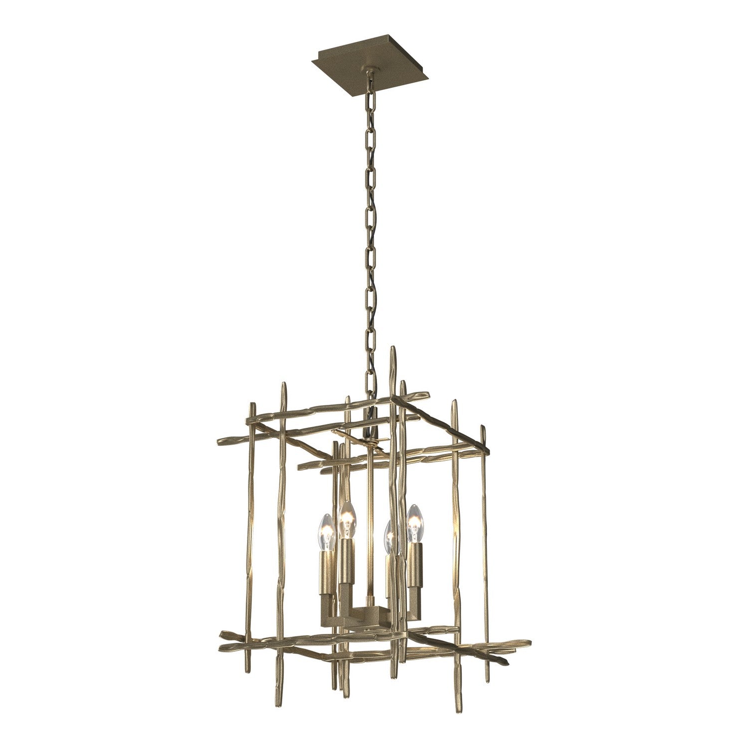 Hubbardton Forge - 101315-SKT-84 - Four Light Chandelier - Tura - Soft Gold