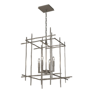 Hubbardton Forge - 101316-SKT-07 - Four Light Chandelier - Tura - Dark Smoke