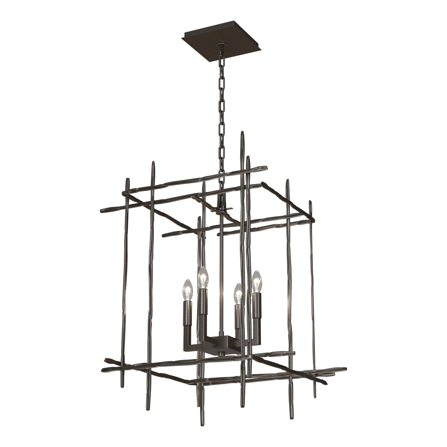 Hubbardton Forge - 101316-SKT-14 - Four Light Chandelier - Tura - Oil Rubbed Bronze