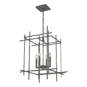 Hubbardton Forge - 101316-SKT-20 - Four Light Chandelier - Tura - Natural Iron