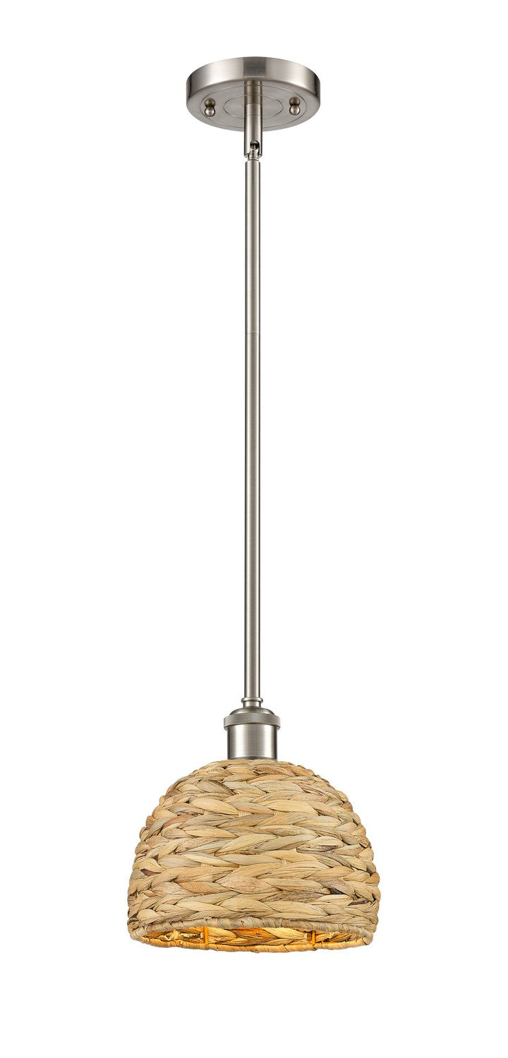 Innovations - 516-1S-SN-RBD-8-NAT - One Light Pendant - Ballston - Satin Nickel