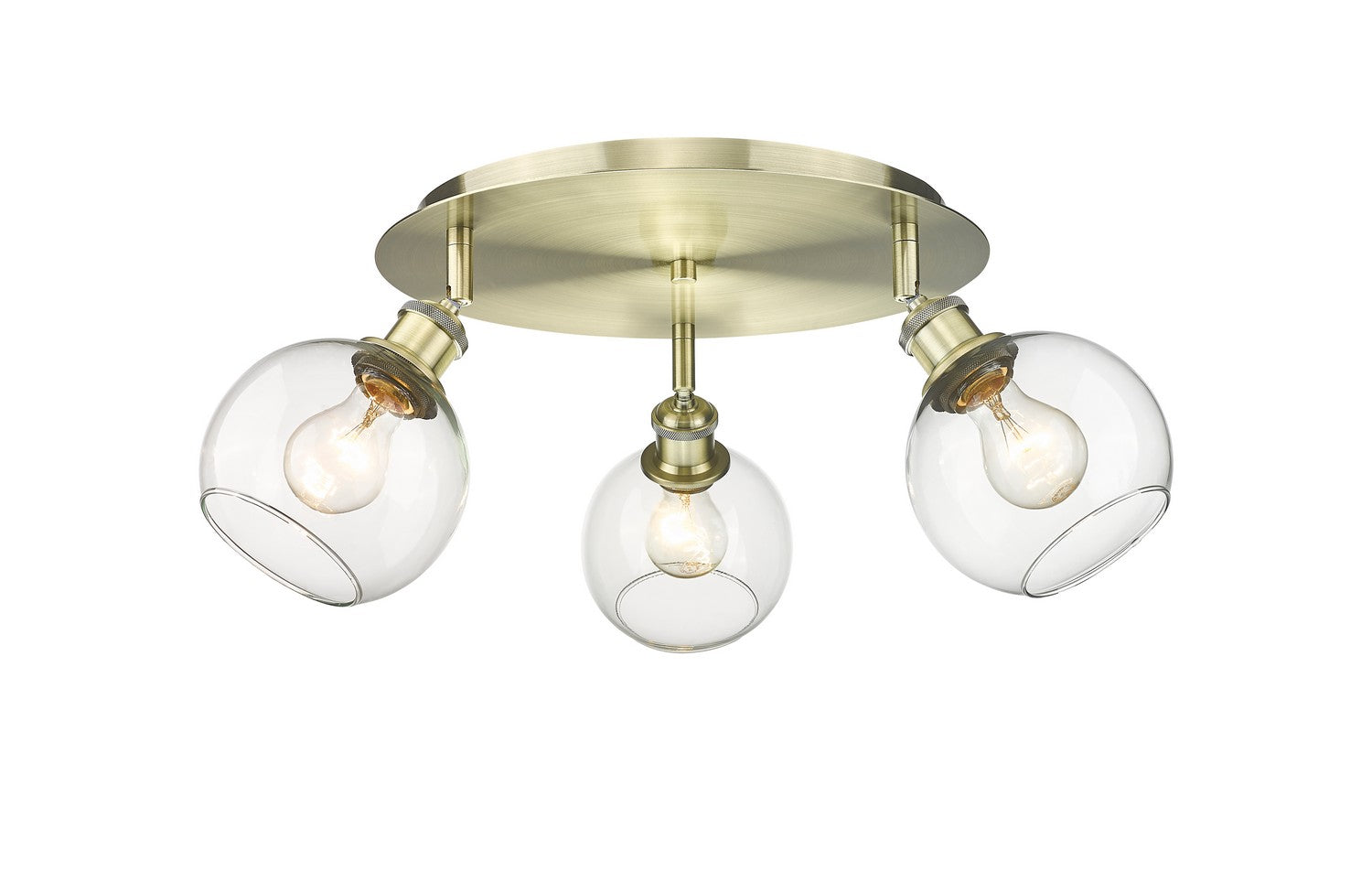 Innovations - 516-3C-AB-G122-6 - Three Light Flush Mount - Downtown Urban - Antique Brass