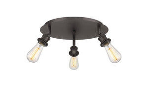 Innovations - 516-3C-OB - Three Light Flush Mount - Downtown Urban - Oil Rubbed Bronze