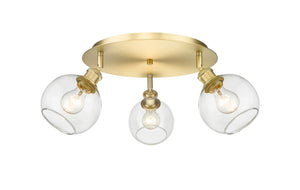 Innovations - 516-3C-SG-G122-6 - Three Light Flush Mount - Ballston - Satin Gold