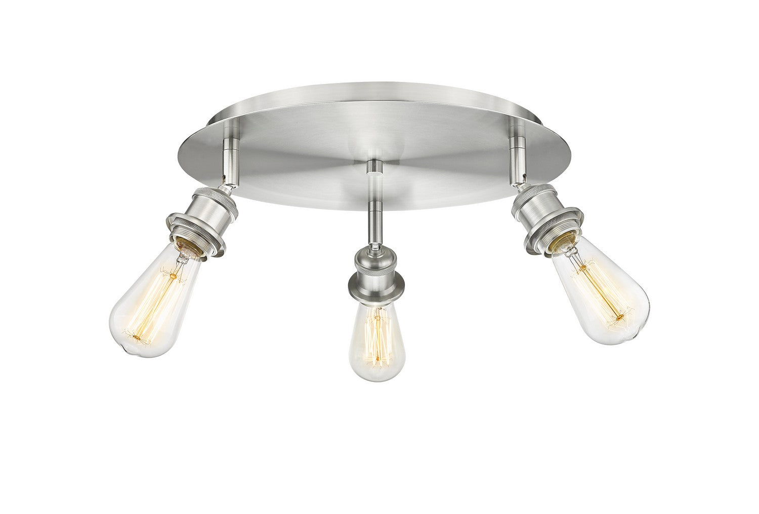 Innovations - 516-3C-SN - Three Light Flush Mount - Downtown Urban - Satin Nickel