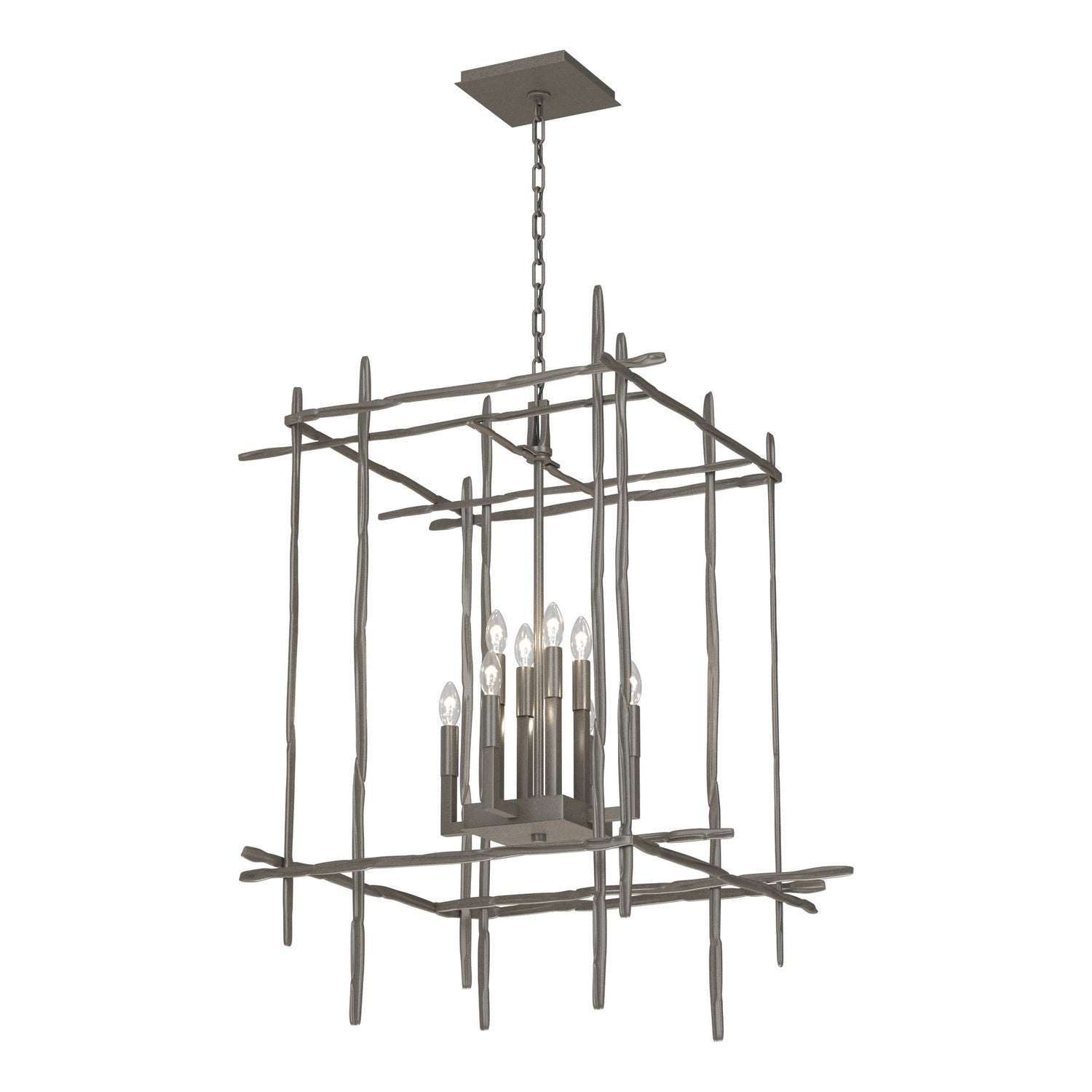 Hubbardton Forge - 101317-SKT-07 - Eight Light Chandelier - Tura - Dark Smoke