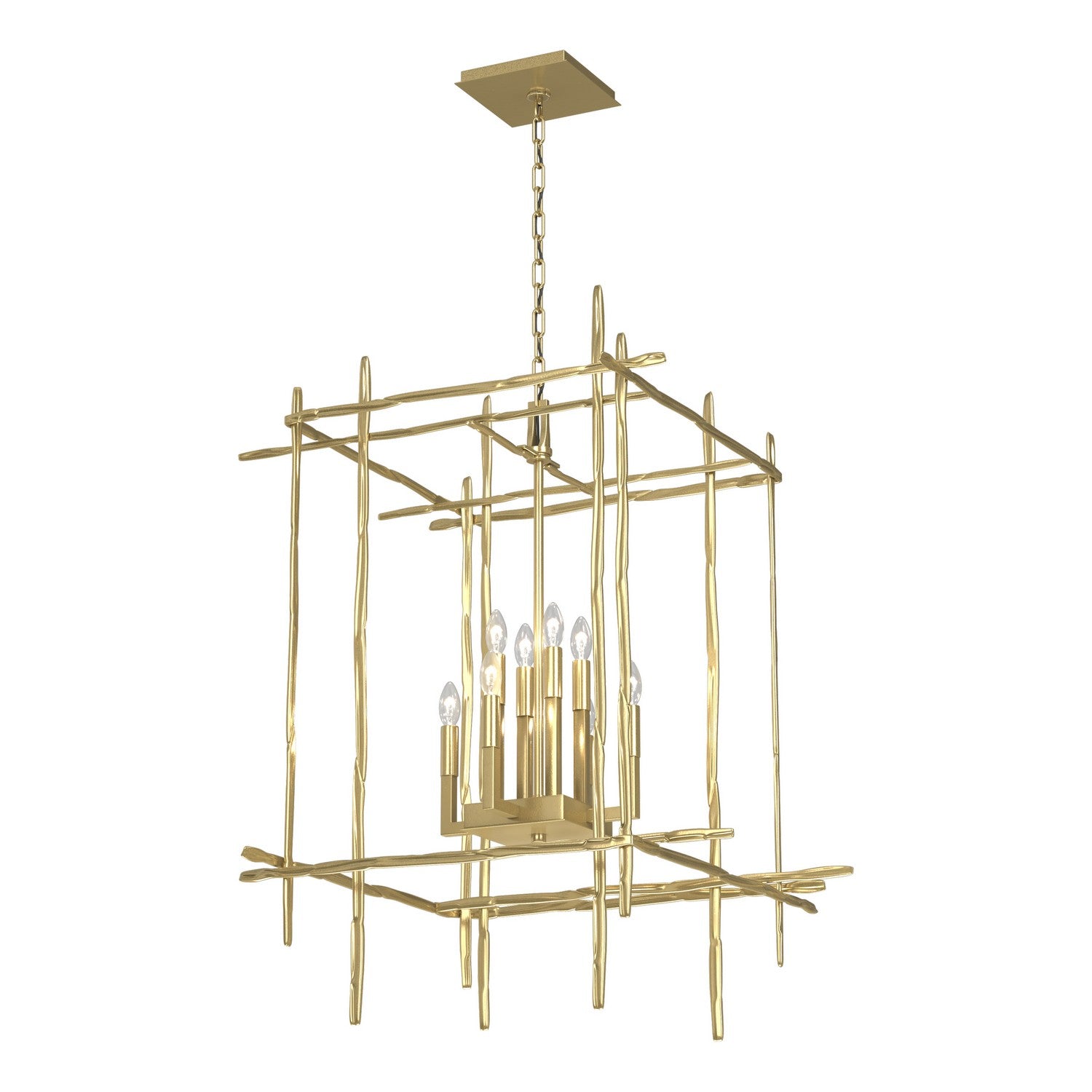 Hubbardton Forge - 101317-SKT-86 - Eight Light Chandelier - Tura - Modern Brass