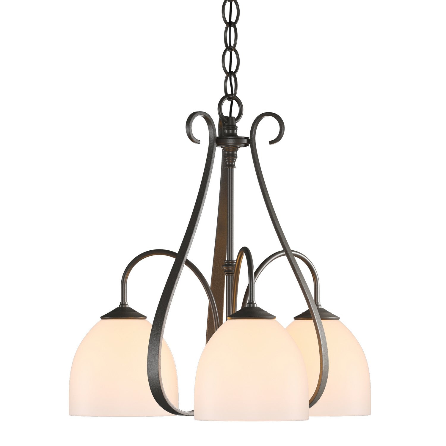 Hubbardton Forge - 101441-SKT-07-GG0001 - Sweeping Taper 3 Arm Chandelier - Sweeping Taper - Dark Smoke