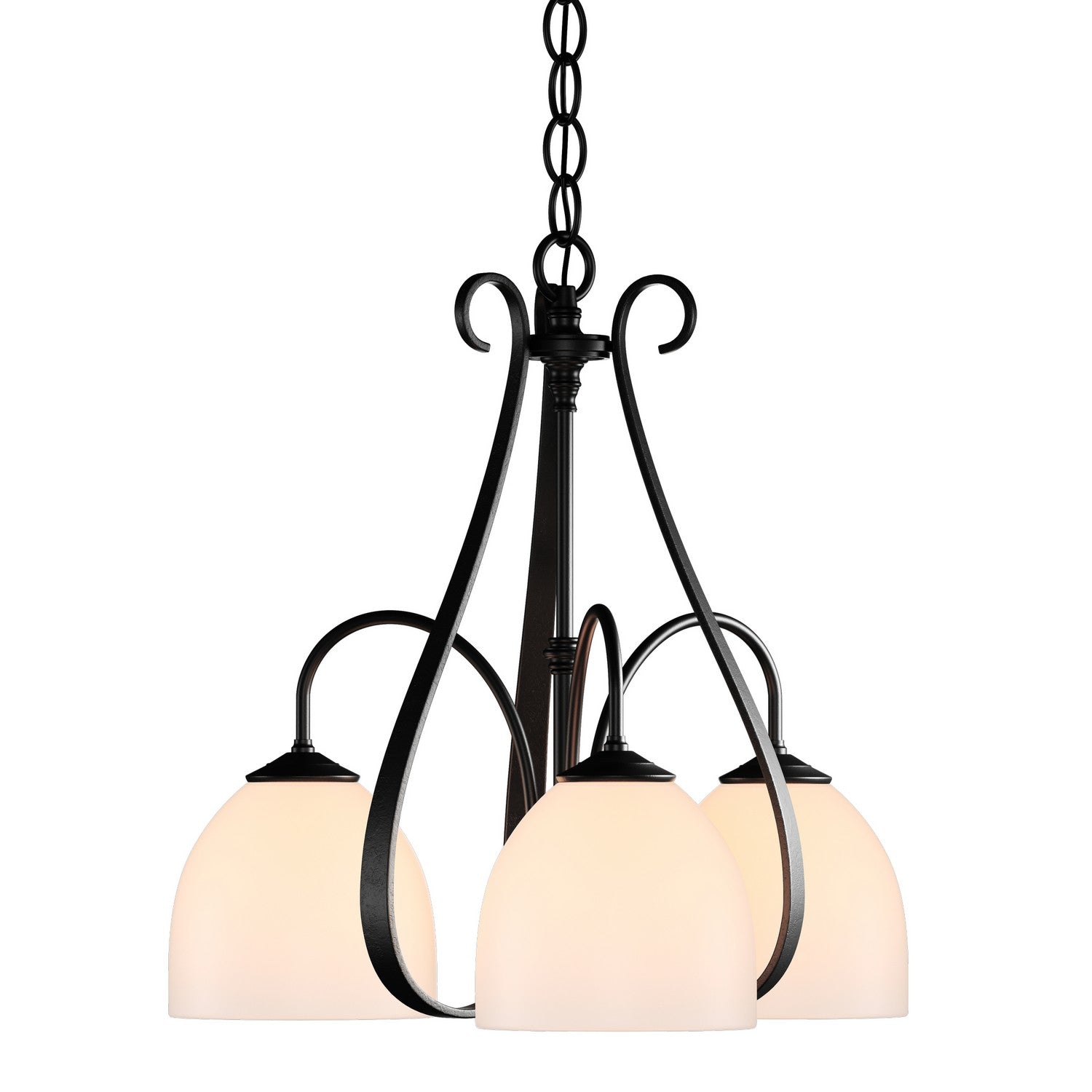 Hubbardton Forge - 101441-SKT-10-GG0001 - Sweeping Taper 3 Arm Chandelier - Sweeping Taper - Black