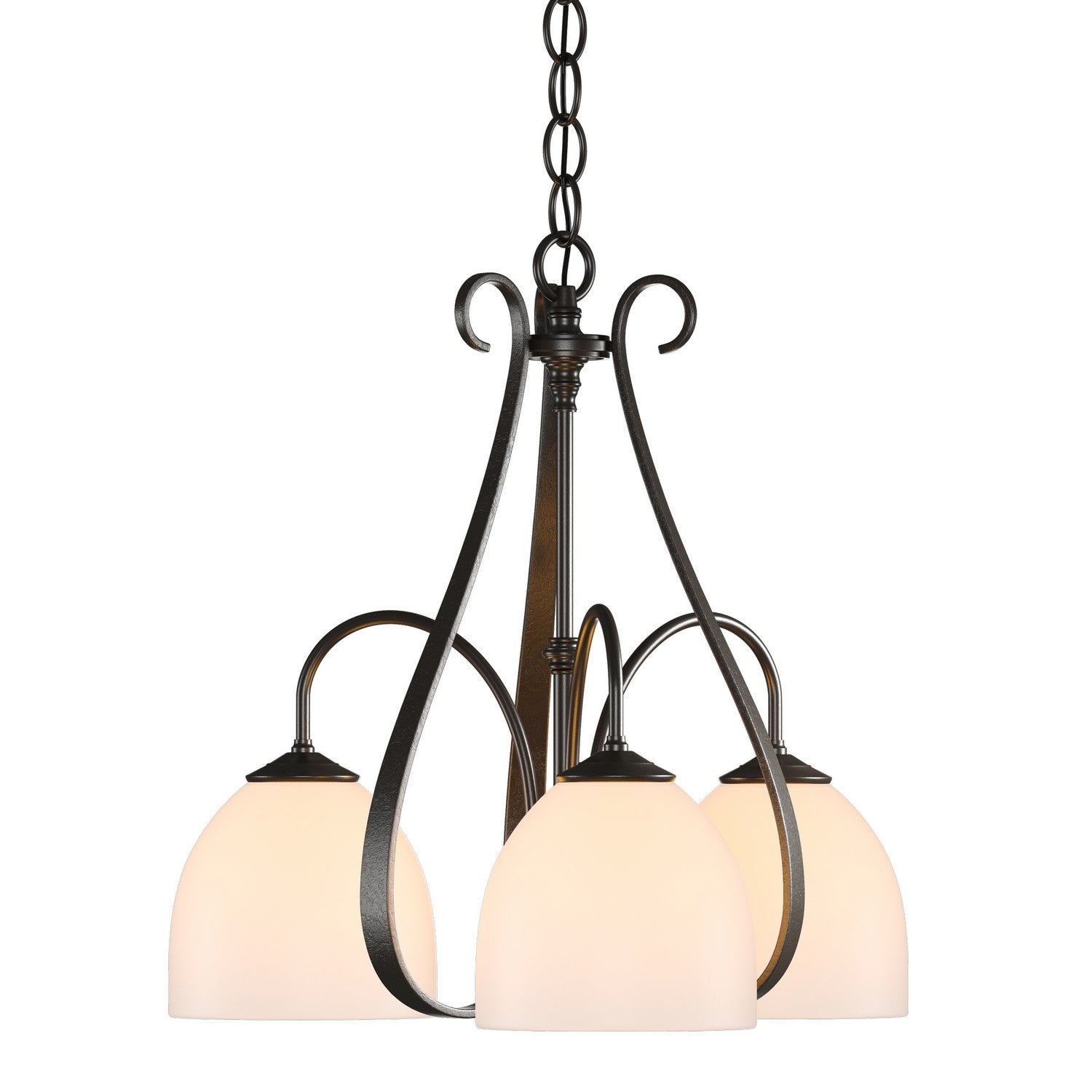 Hubbardton Forge - 101441-SKT-14-GG0001 - Sweeping Taper 3 Arm Chandelier - Sweeping Taper - Oil Rubbed Bronze