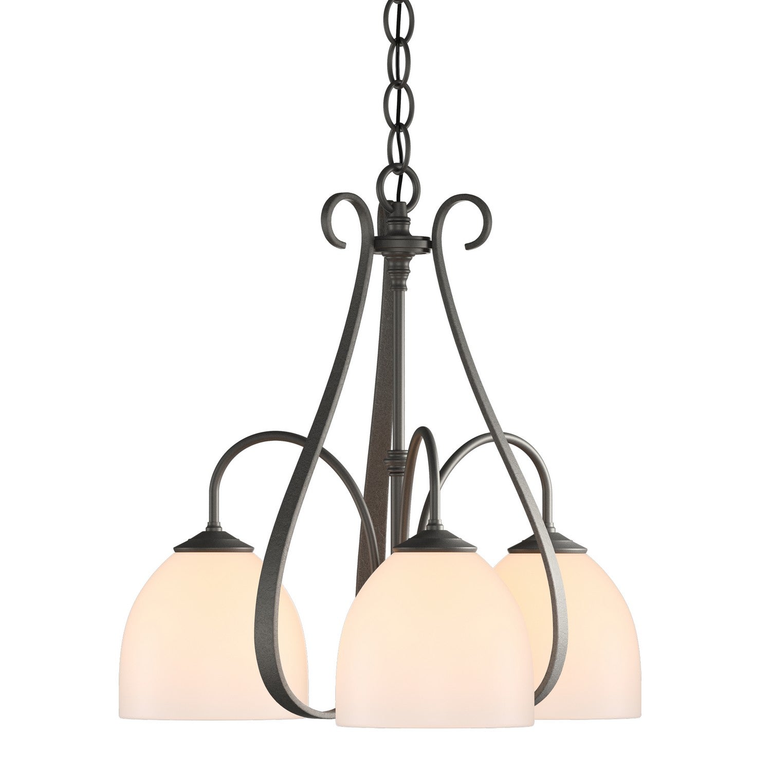 Hubbardton Forge - 101441-SKT-20-GG0001 - Sweeping Taper 3 Arm Chandelier - Sweeping Taper - Natural Iron
