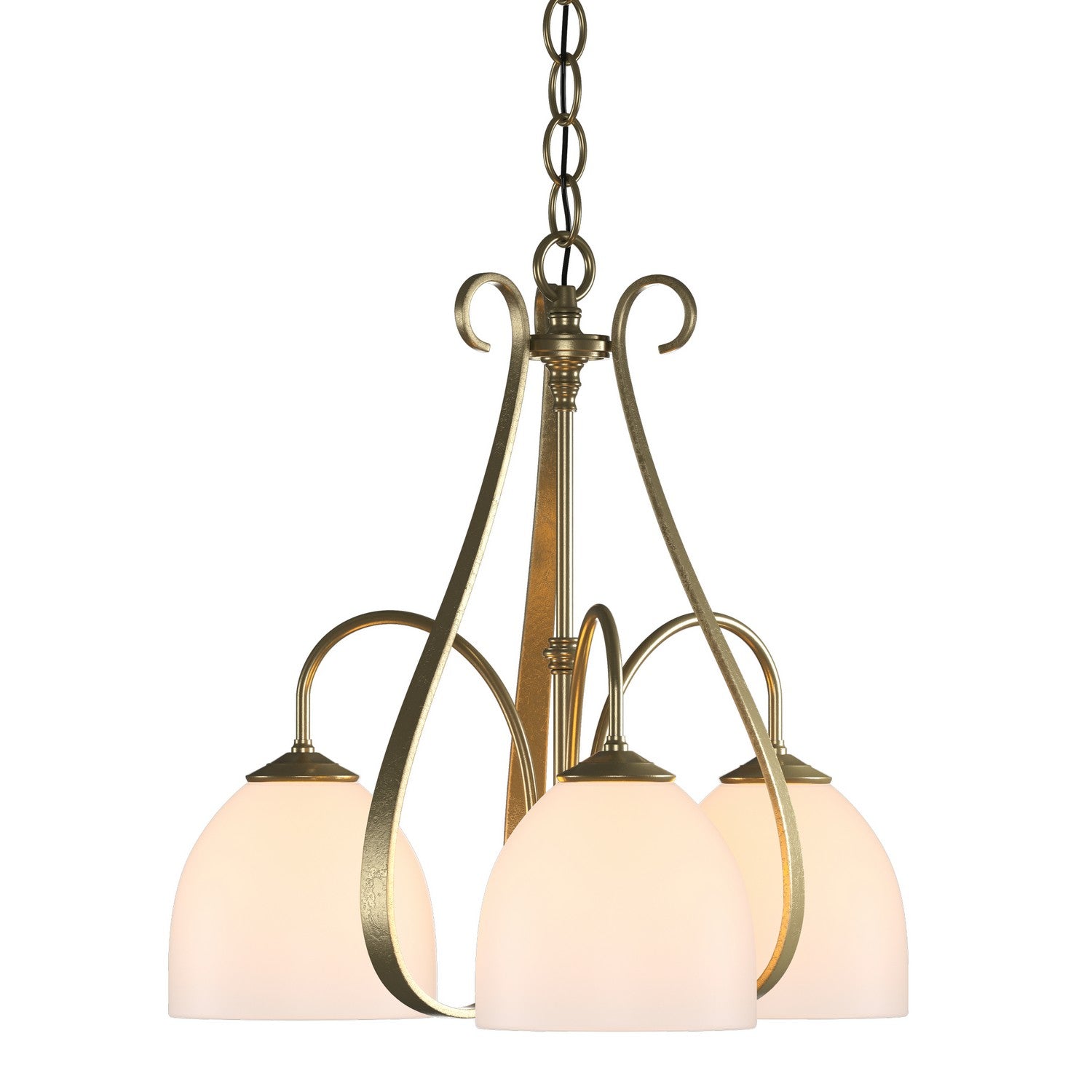 Hubbardton Forge - 101441-SKT-86-GG0001 - Sweeping Taper 3 Arm Chandelier - Sweeping Taper - Modern Brass