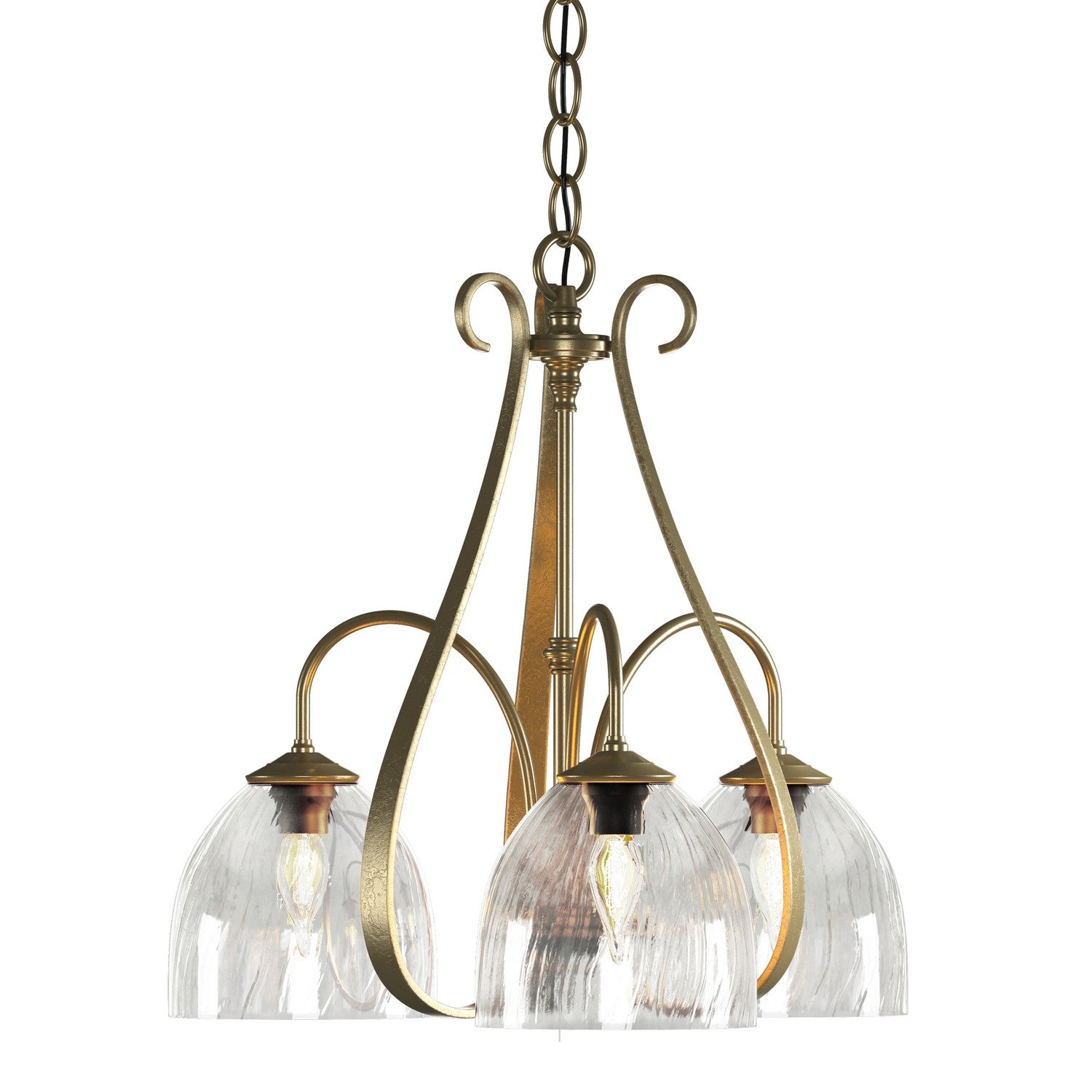 Hubbardton Forge - 101441-SKT-89-LL0001 - Sweeping Taper 3 Arm Chandelier - Sweeping Taper - Ink