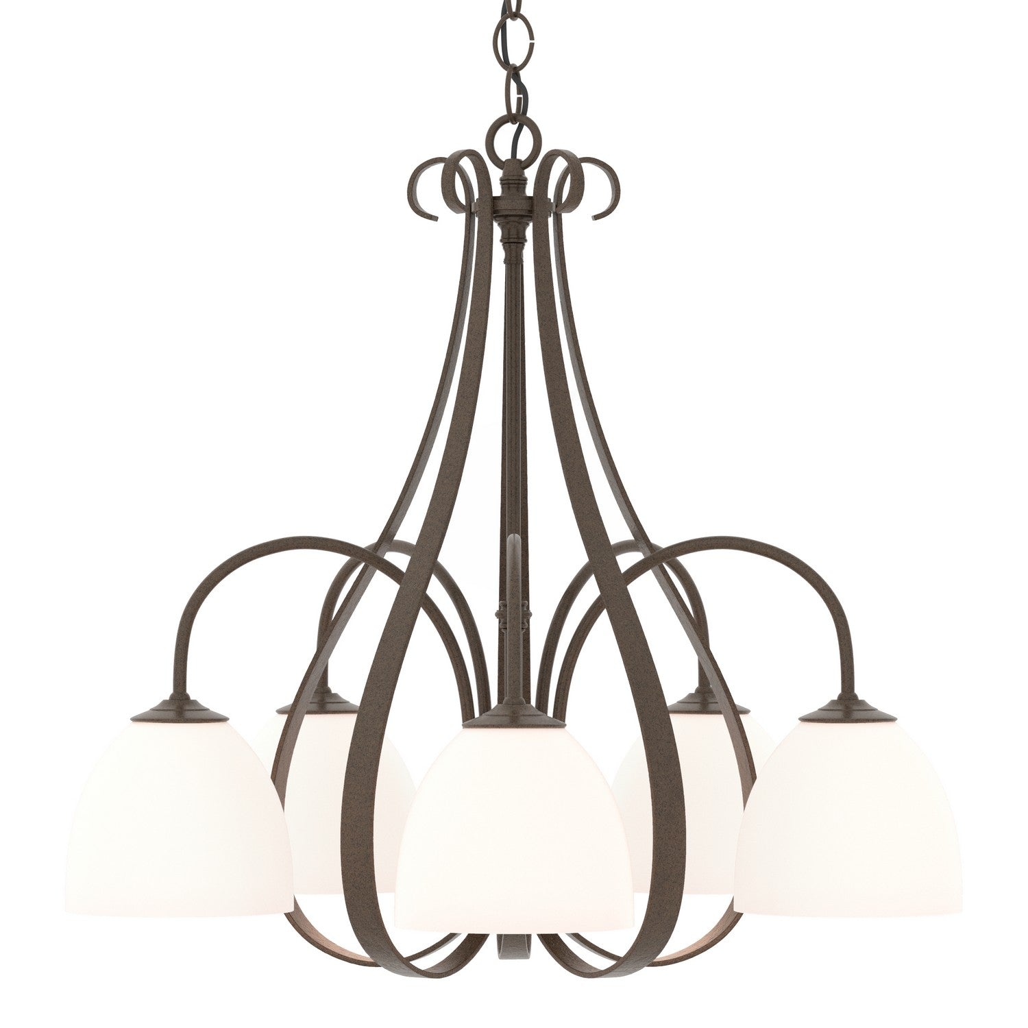 Hubbardton Forge - 101445-SKT-05-GG0001 - Five Light Chandelier - Sweeping Taper - Bronze