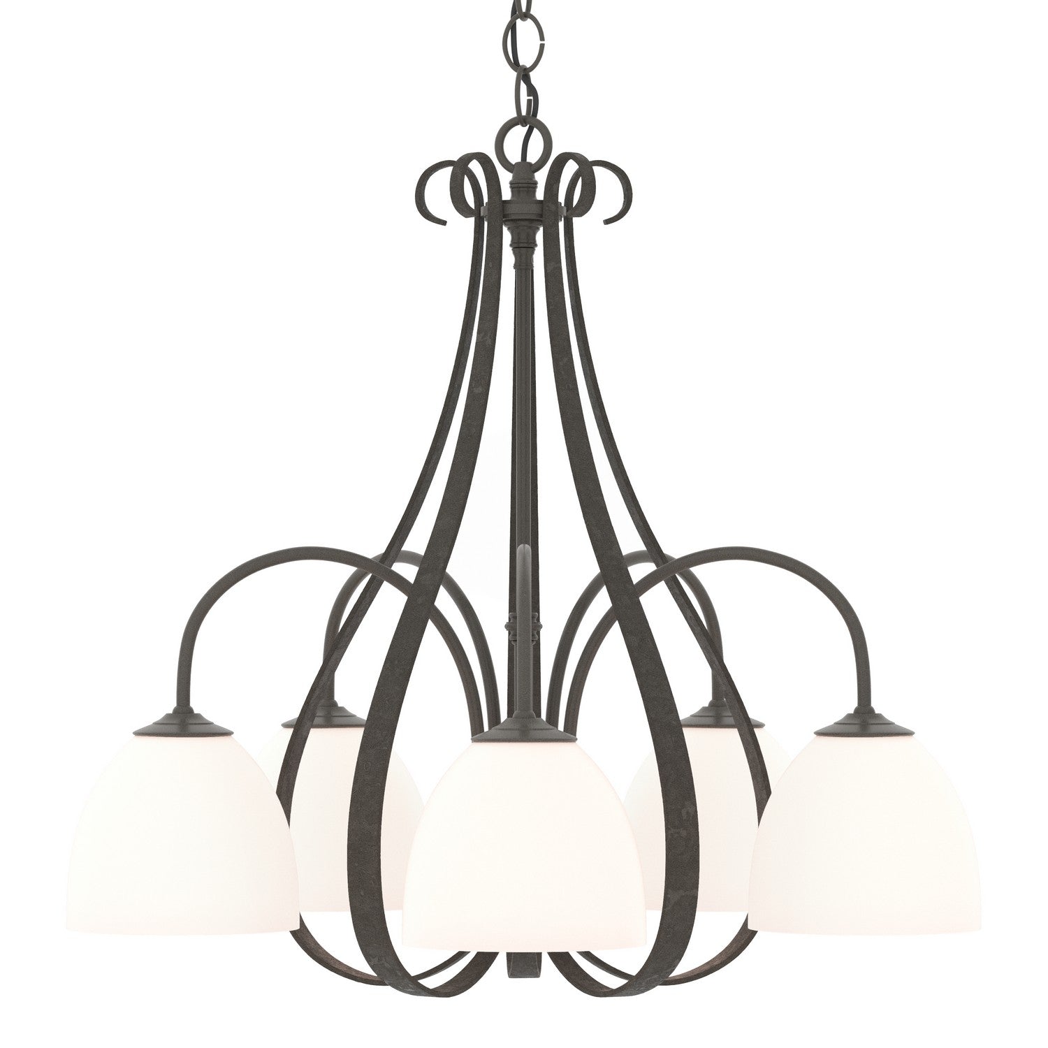 Hubbardton Forge - 101445-SKT-07-GG0001 - Five Light Chandelier - Sweeping Taper - Dark Smoke