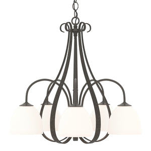 Hubbardton Forge - 101445-SKT-07-GG0001 - Five Light Chandelier - Sweeping Taper - Dark Smoke