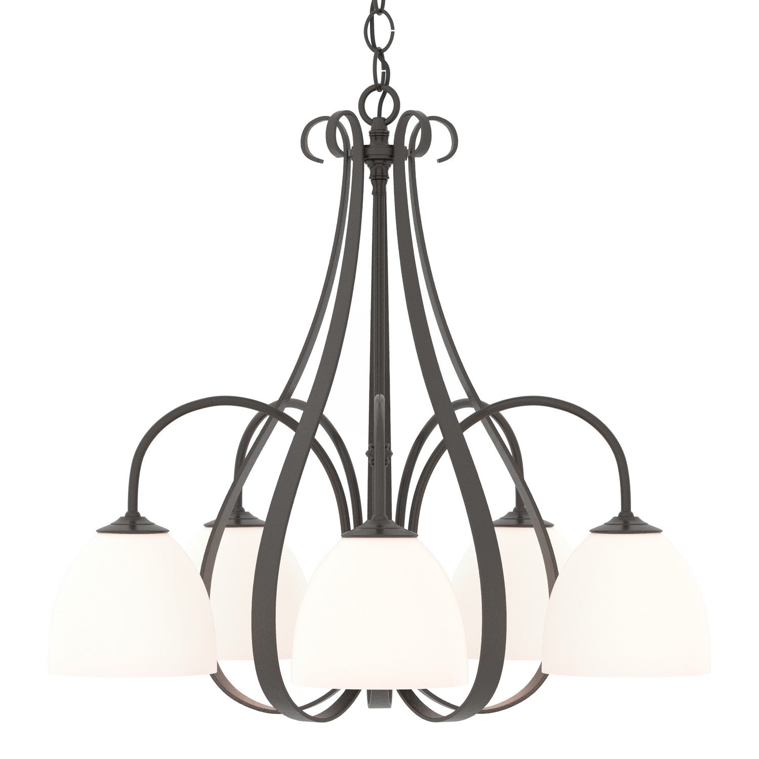 Hubbardton Forge - 101445-SKT-14-GG0001 - Five Light Chandelier - Sweeping Taper - Oil Rubbed Bronze