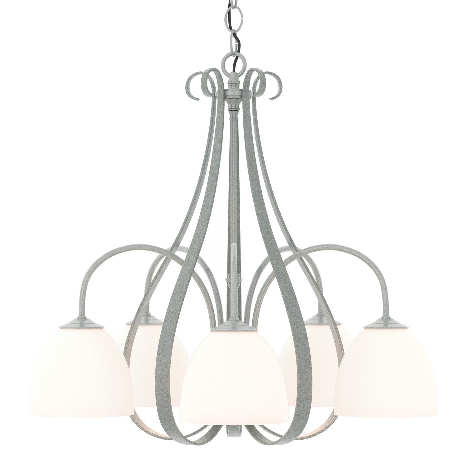 Hubbardton Forge - 101445-SKT-82-GG0001 - Five Light Chandelier - Sweeping Taper - Vintage Platinum