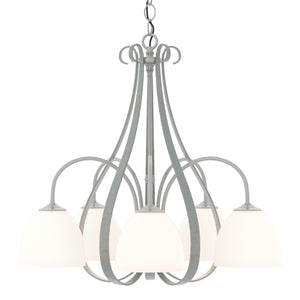 Hubbardton Forge - 101445-SKT-82-GG0001 - Five Light Chandelier - Sweeping Taper - Vintage Platinum