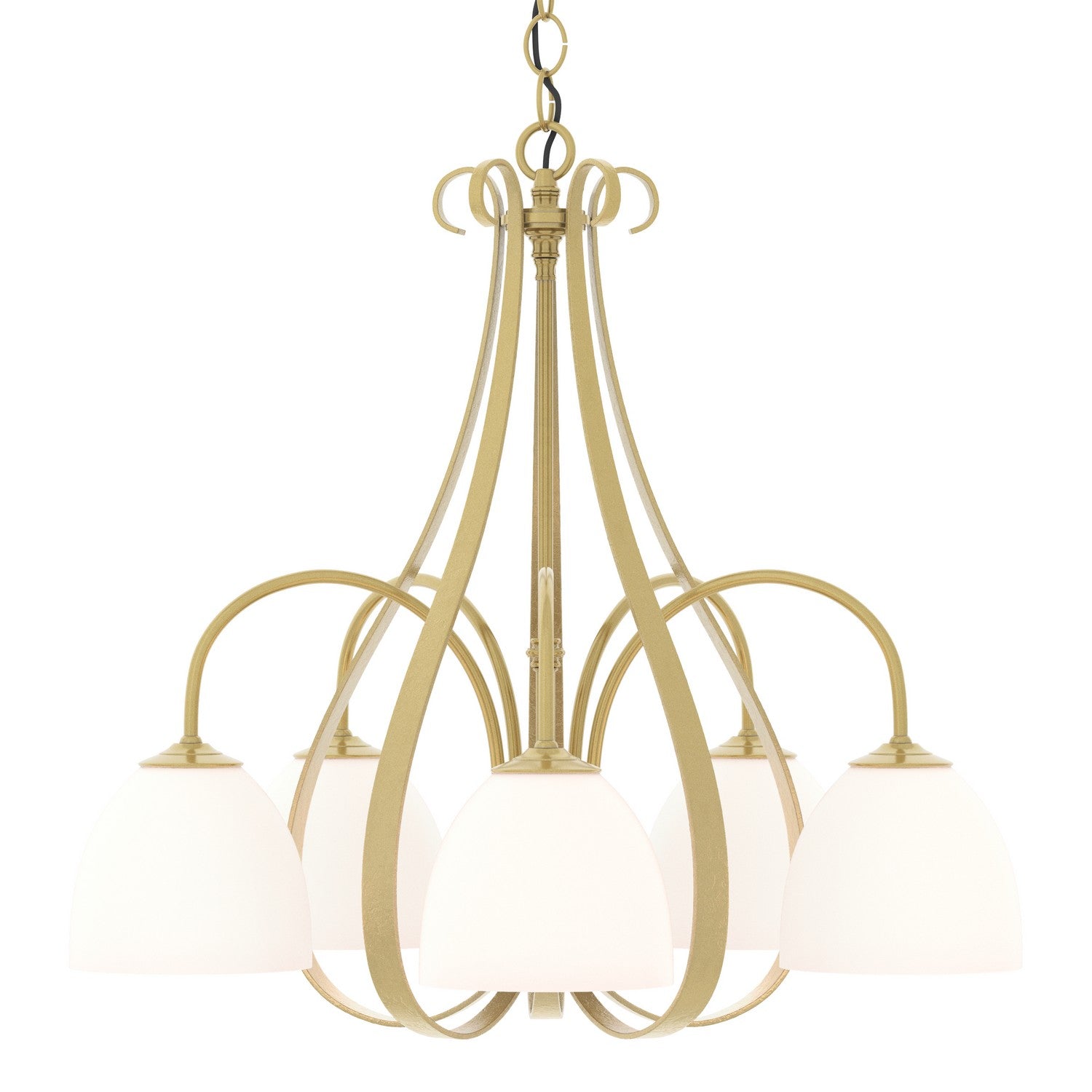 Hubbardton Forge - 101445-SKT-86-GG0001 - Five Light Chandelier - Sweeping Taper - Modern Brass