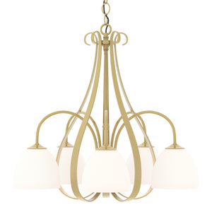 Hubbardton Forge - 101445-SKT-86-GG0001 - Five Light Chandelier - Sweeping Taper - Modern Brass