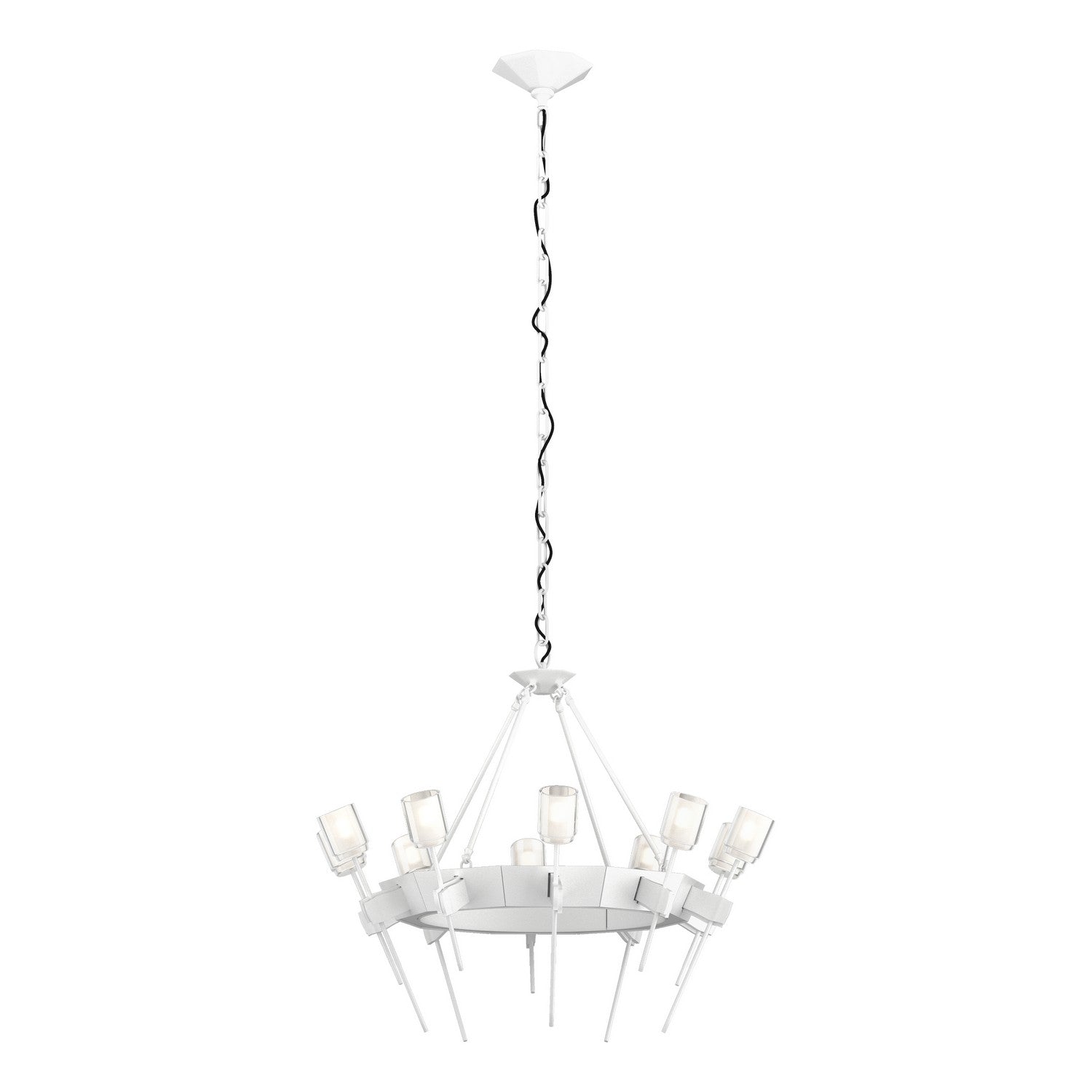 Hubbardton Forge - 101525-SKT-02-YC0369 - Ten Light Chandelier - Echo - White