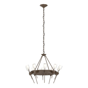 Hubbardton Forge - 101525-SKT-05-YC0369 - Ten Light Chandelier - Echo - Bronze