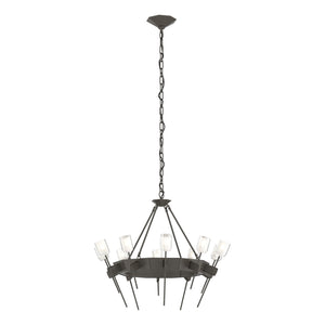 Hubbardton Forge - 101525-SKT-07-YC0369 - Ten Light Chandelier - Echo - Dark Smoke