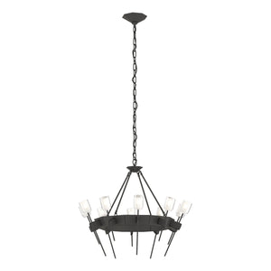 Hubbardton Forge - 101525-SKT-20-YC0369 - Ten Light Chandelier - Echo - Natural Iron