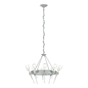 Hubbardton Forge - 101525-SKT-82-YC0369 - Ten Light Chandelier - Echo - Vintage Platinum