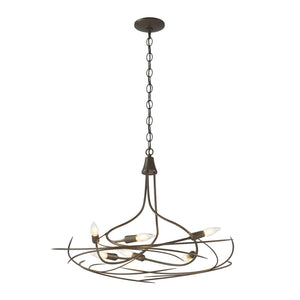 Hubbardton Forge - 101620-SKT-05 - Six Light Chandelier - Wisp - Bronze