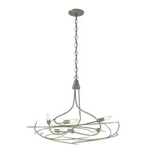 Hubbardton Forge - 101620-SKT-85 - Six Light Chandelier - Wisp - Sterling